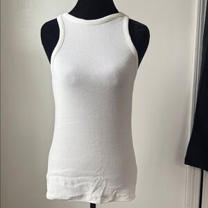 Modern Citizen Ivory Ribbed Tank Top